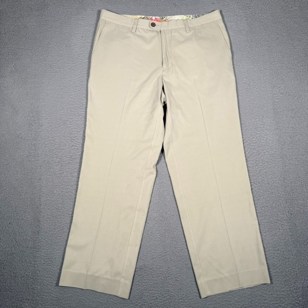 Tommy Bahama Pants Mens 36x30 Beigeβ Trousers Silk Blend Casual Preppy Relaxed